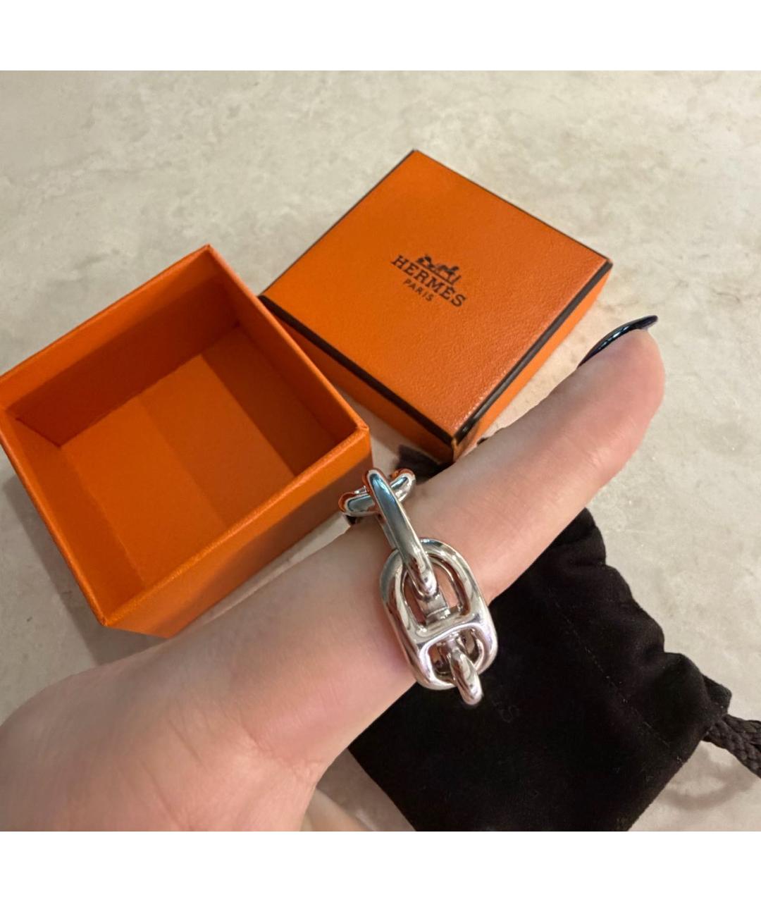 HERMES Серебряный платок, фото 6