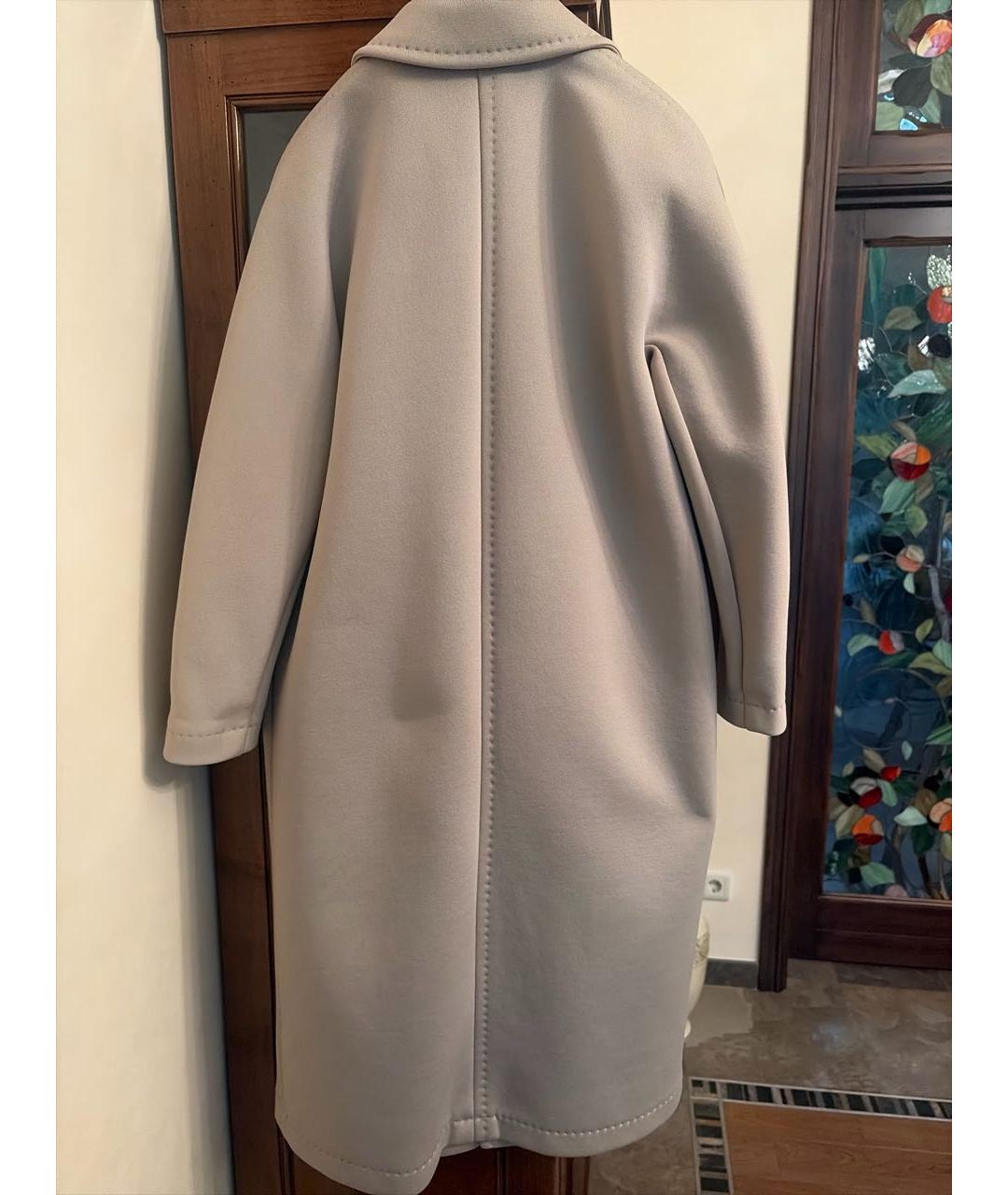 MAX MARA Бежевое хлопко-эластановое пальто, фото 2