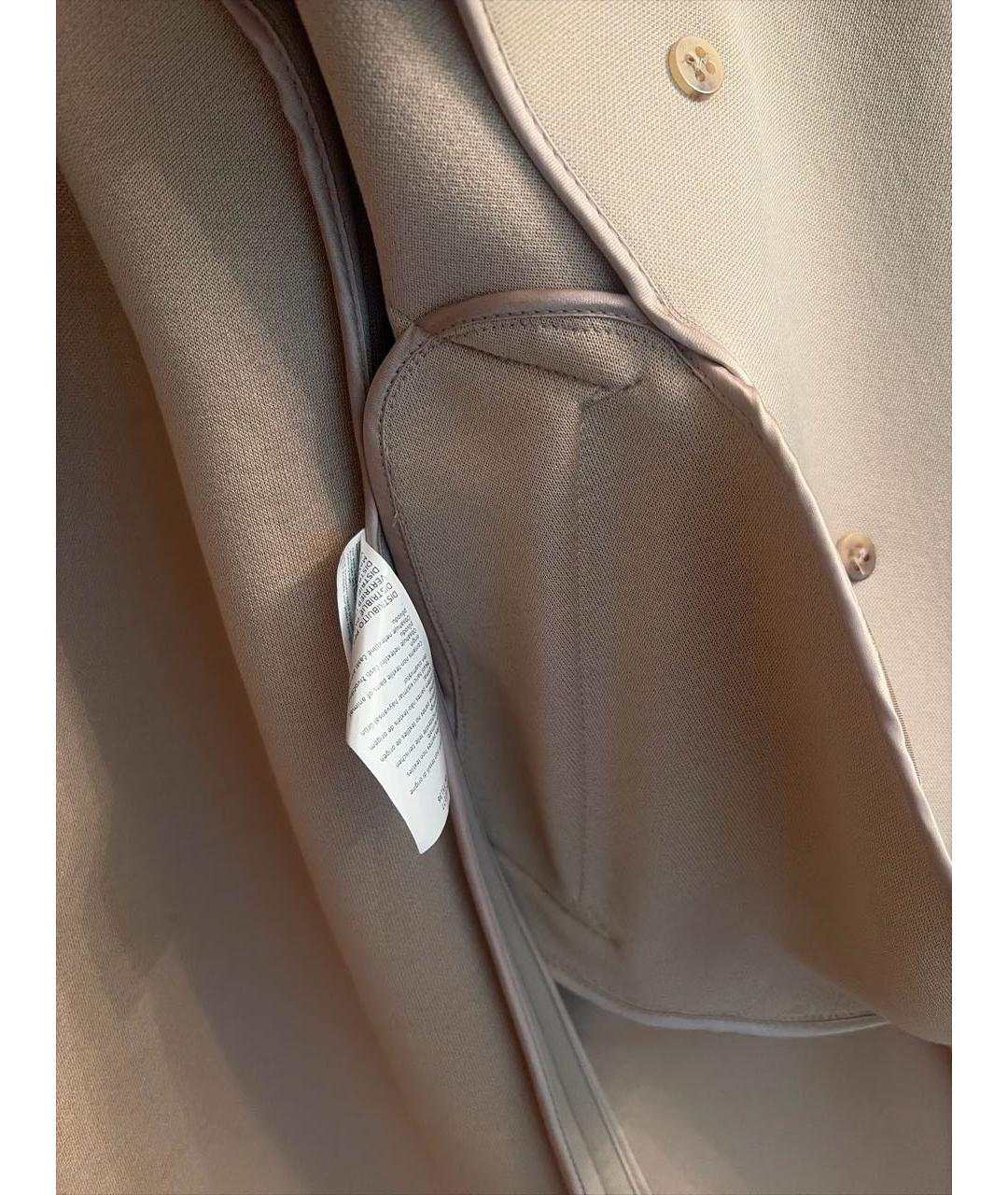 MAX MARA Бежевое хлопко-эластановое пальто, фото 5