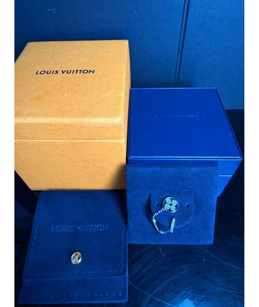 LOUIS VUITTON Серебряные серьги из белого золота, фото 2
