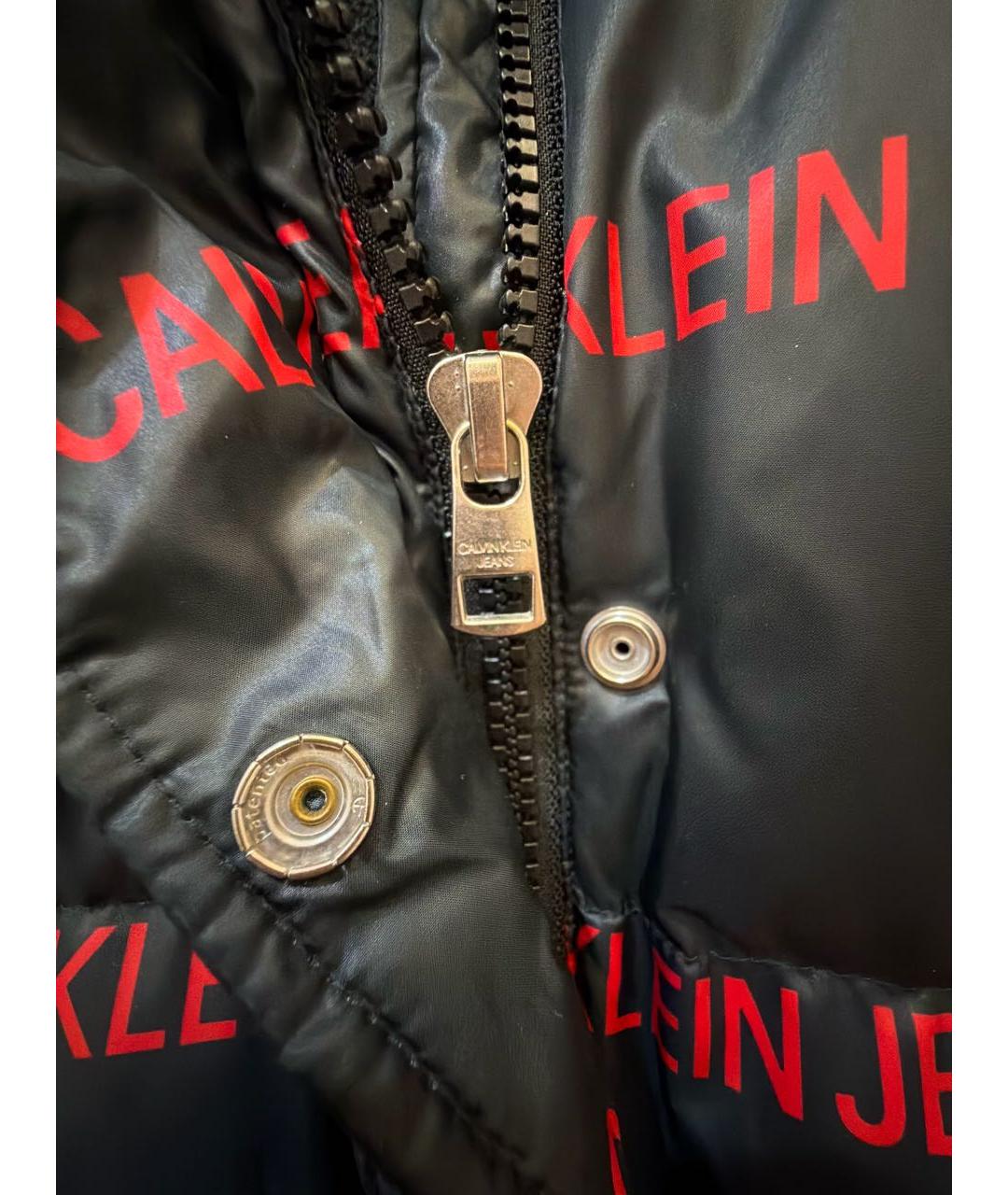 CALVIN KLEIN Черная полиэстеровая куртка, фото 4