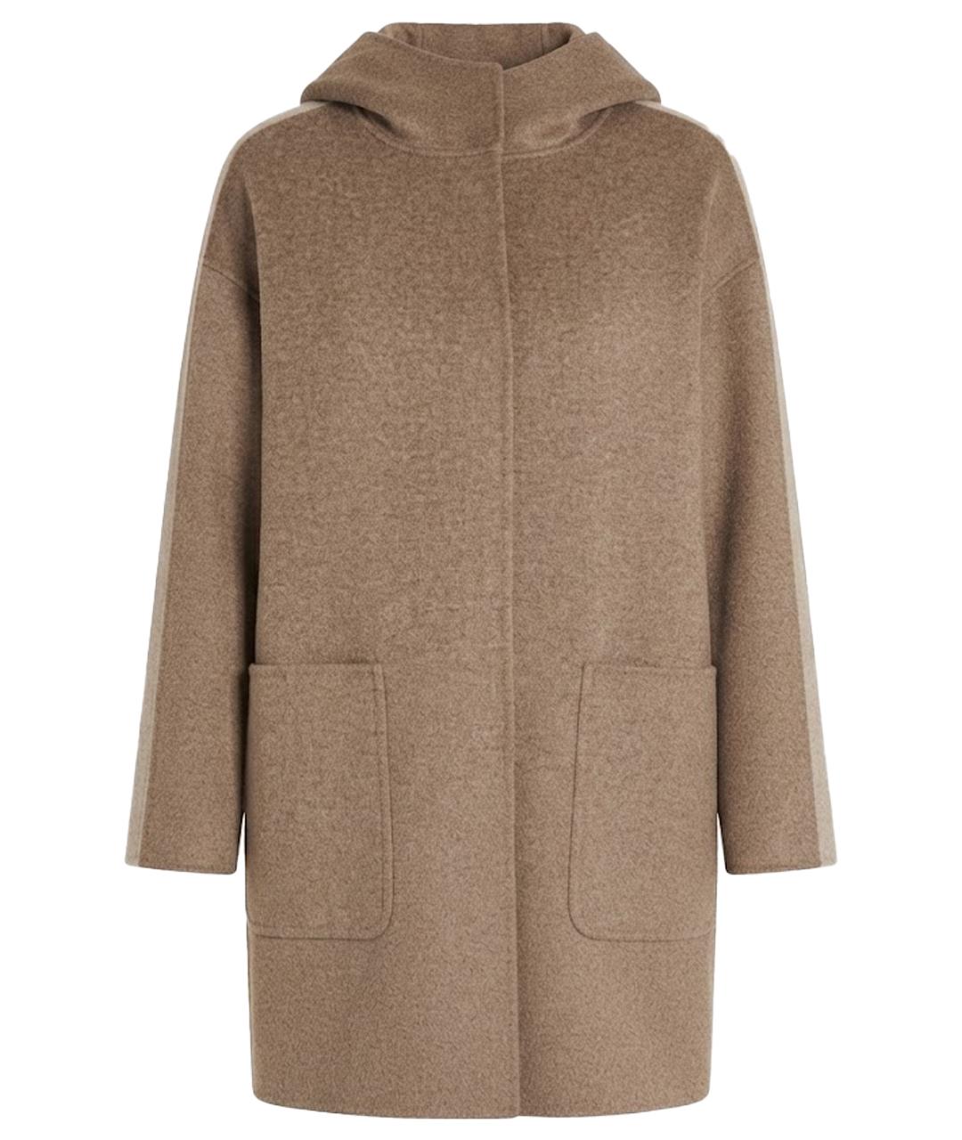 MAX MARA STUDIO Бежевое шерстяное пальто, фото 1
