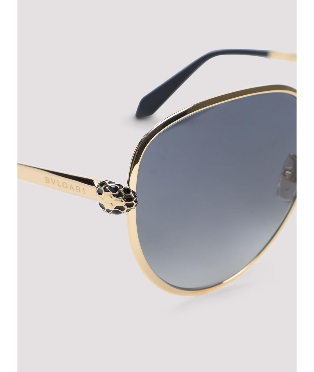 BVLGARI Розовые металлические солнцезащитные очки, фото 3