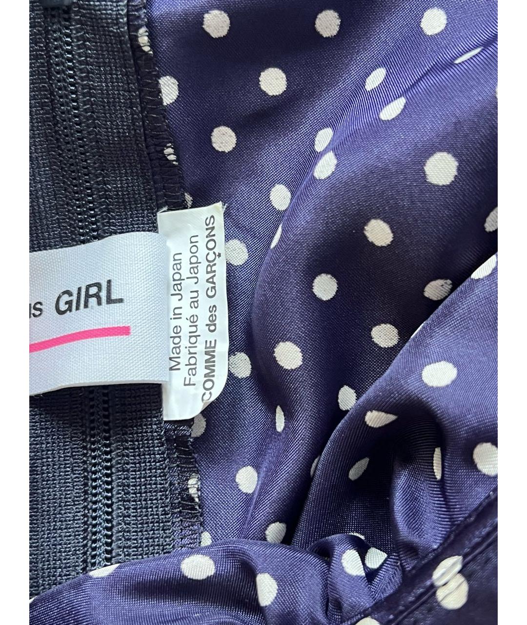 COMME DES GARÇONS Темно-синее полиэстеровое повседневное платье, фото 5