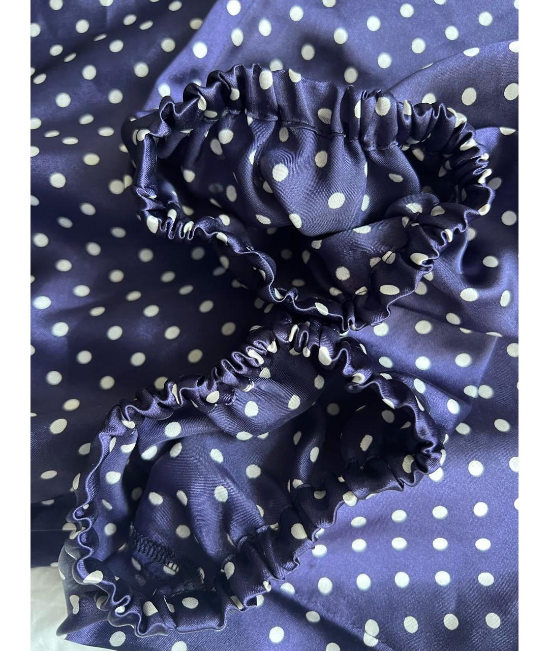 COMME DES GARÇONS Темно-синее полиэстеровое повседневное платье, фото 7