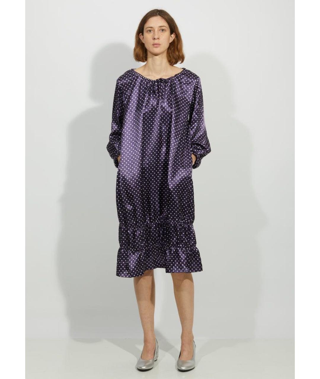 COMME DES GARÇONS Темно-синее полиэстеровое повседневное платье, фото 9