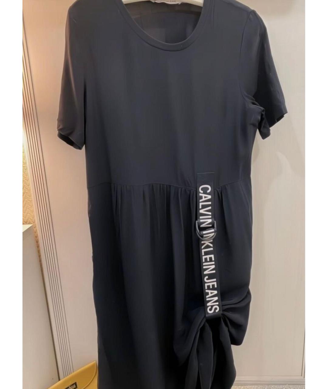CALVIN KLEIN Черное повседневное платье, фото 2