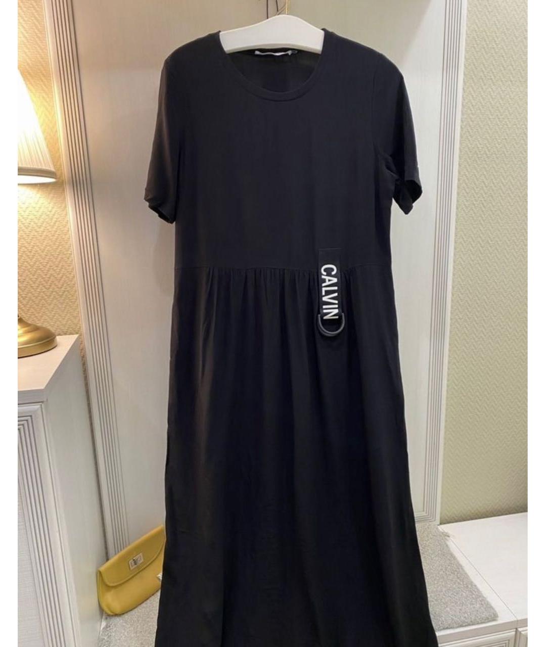 CALVIN KLEIN Черное повседневное платье, фото 6