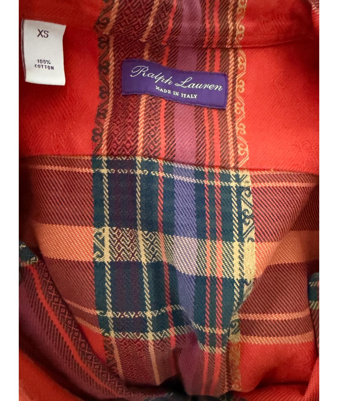 RALPH LAUREN Красная хлопковая рубашка, фото 4