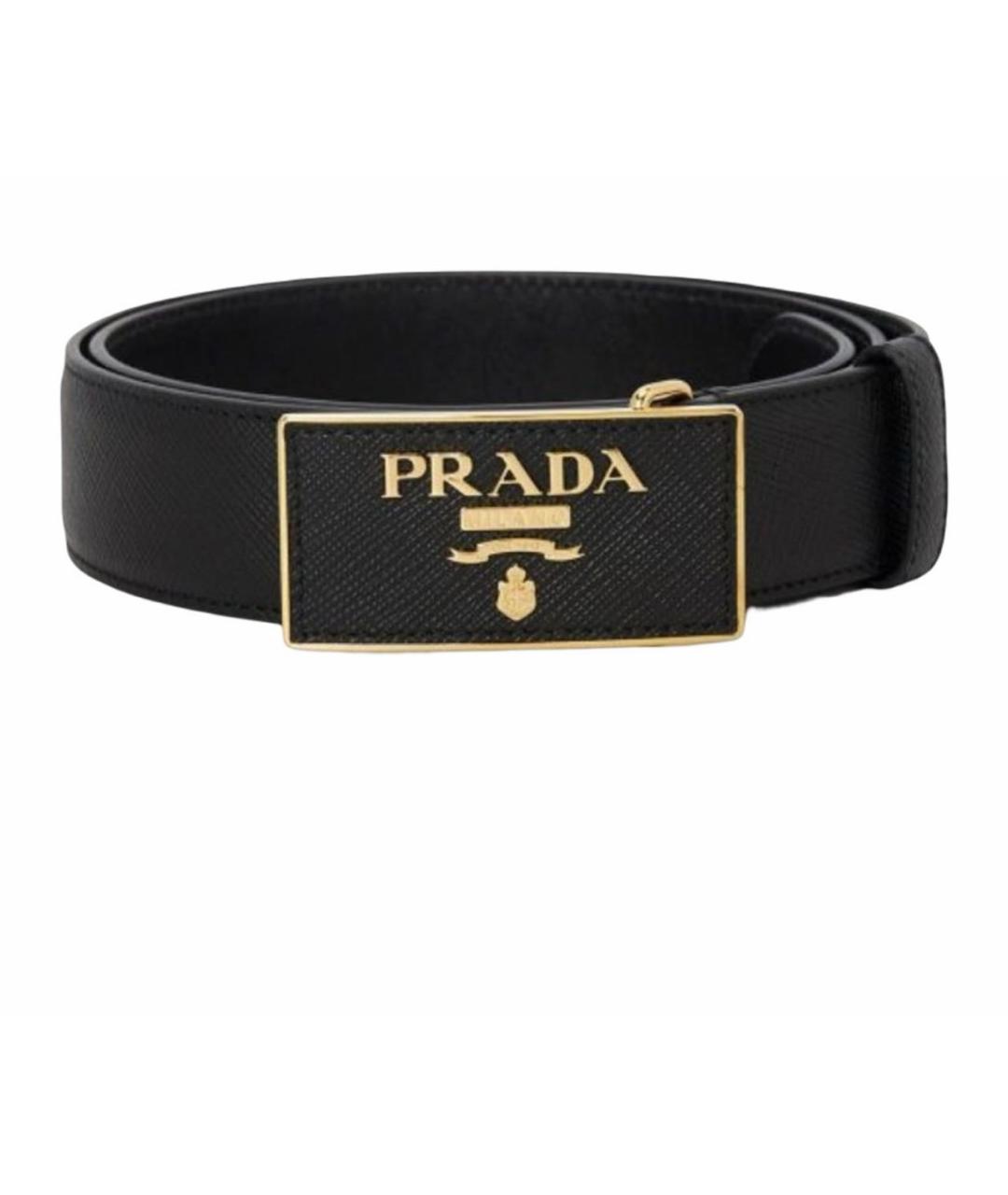 PRADA Черный кожаный ремень, фото 6