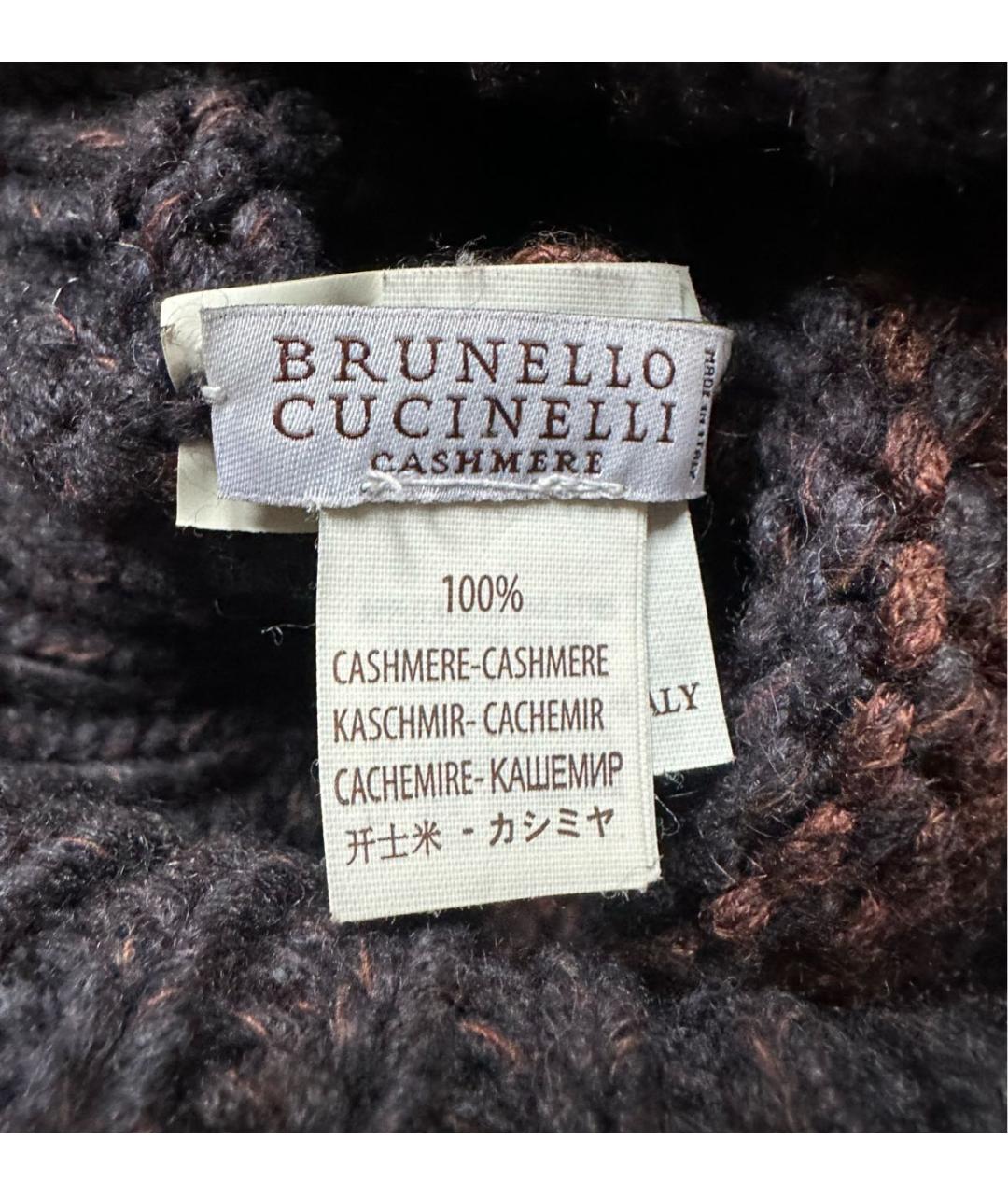 BRUNELLO CUCINELLI Серая кашемировая шапка, фото 2