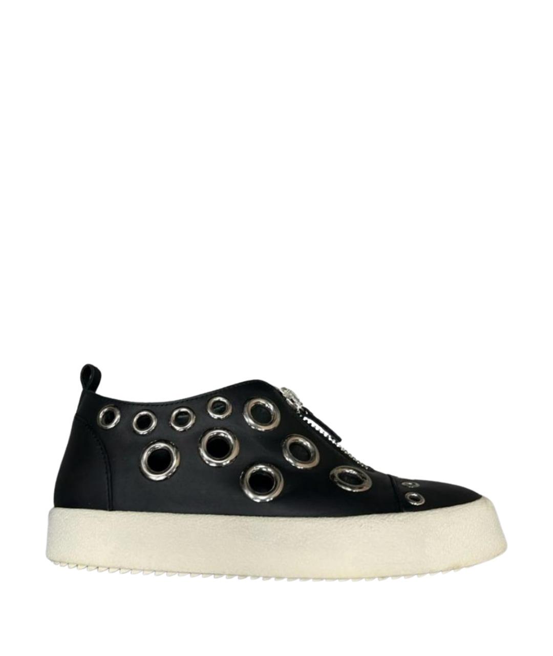 GIUSEPPE ZANOTTI DESIGN Черные кожаные ботинки, фото 1