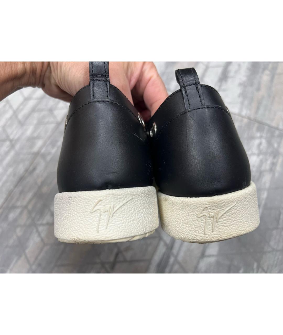 GIUSEPPE ZANOTTI DESIGN Черные кожаные ботинки, фото 4