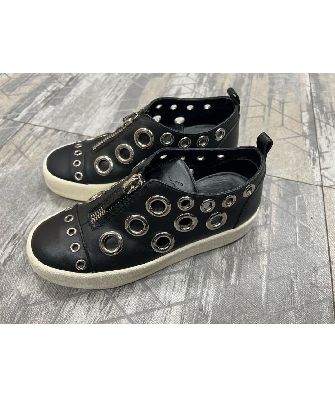 GIUSEPPE ZANOTTI DESIGN Черные кожаные ботинки, фото 2