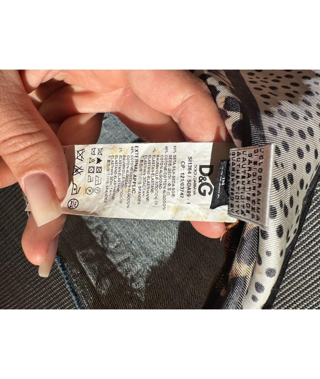 DOLCE&GABBANA Деним юбка мини, фото 4