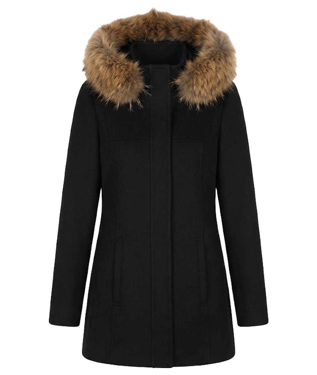 HUGO BOSS Черное шерстяное пальто, фото 1