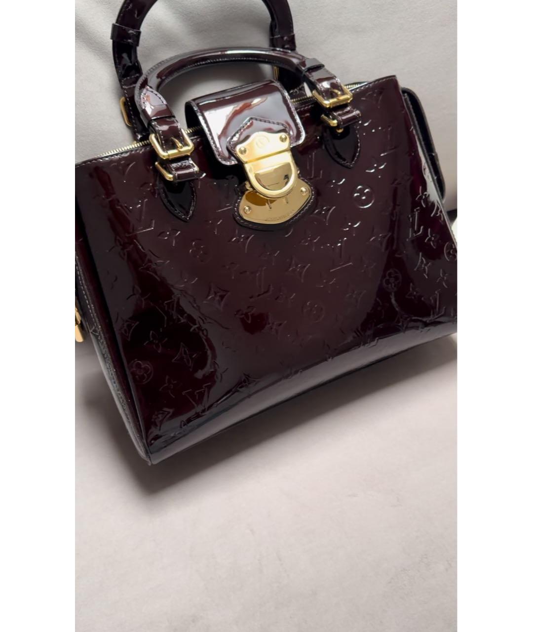 LOUIS VUITTON Бордовая сумка с короткими ручками из лакированной кожи, фото 7