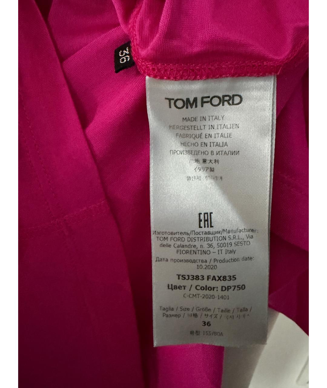 TOM FORD Фуксия шелковая футболка, фото 3