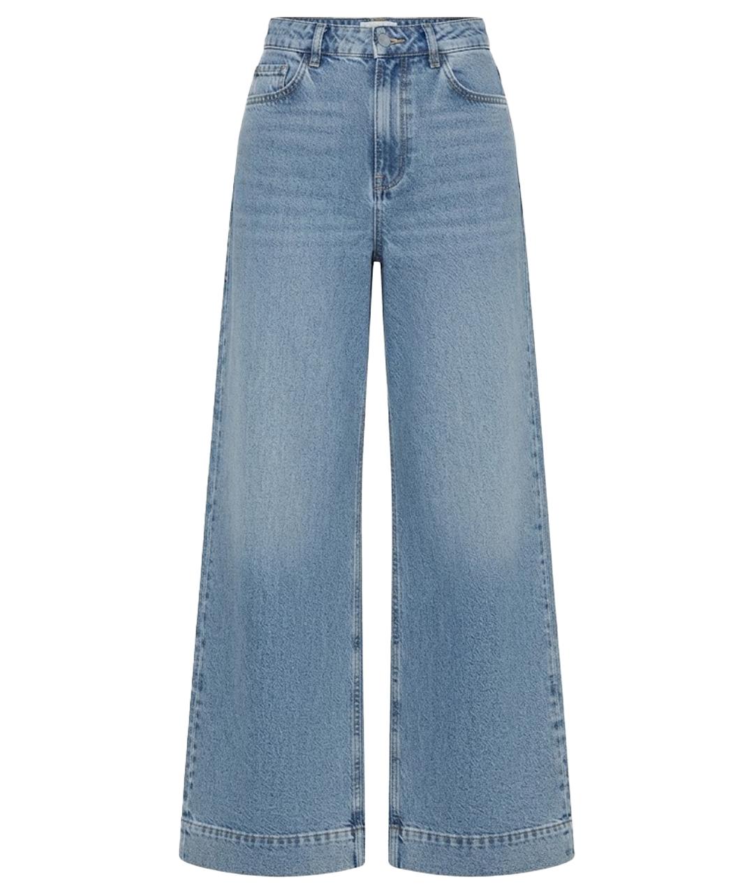 WEEKEND MAX MARA Голубые хлопковые джинсы клеш, фото 1
