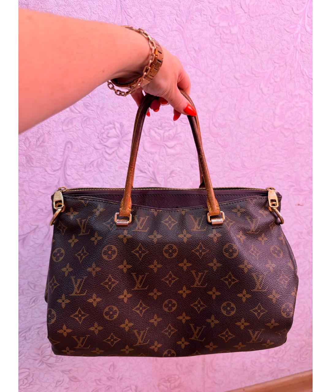 LOUIS VUITTON Коричневая сумка через плечо из канвы, фото 3