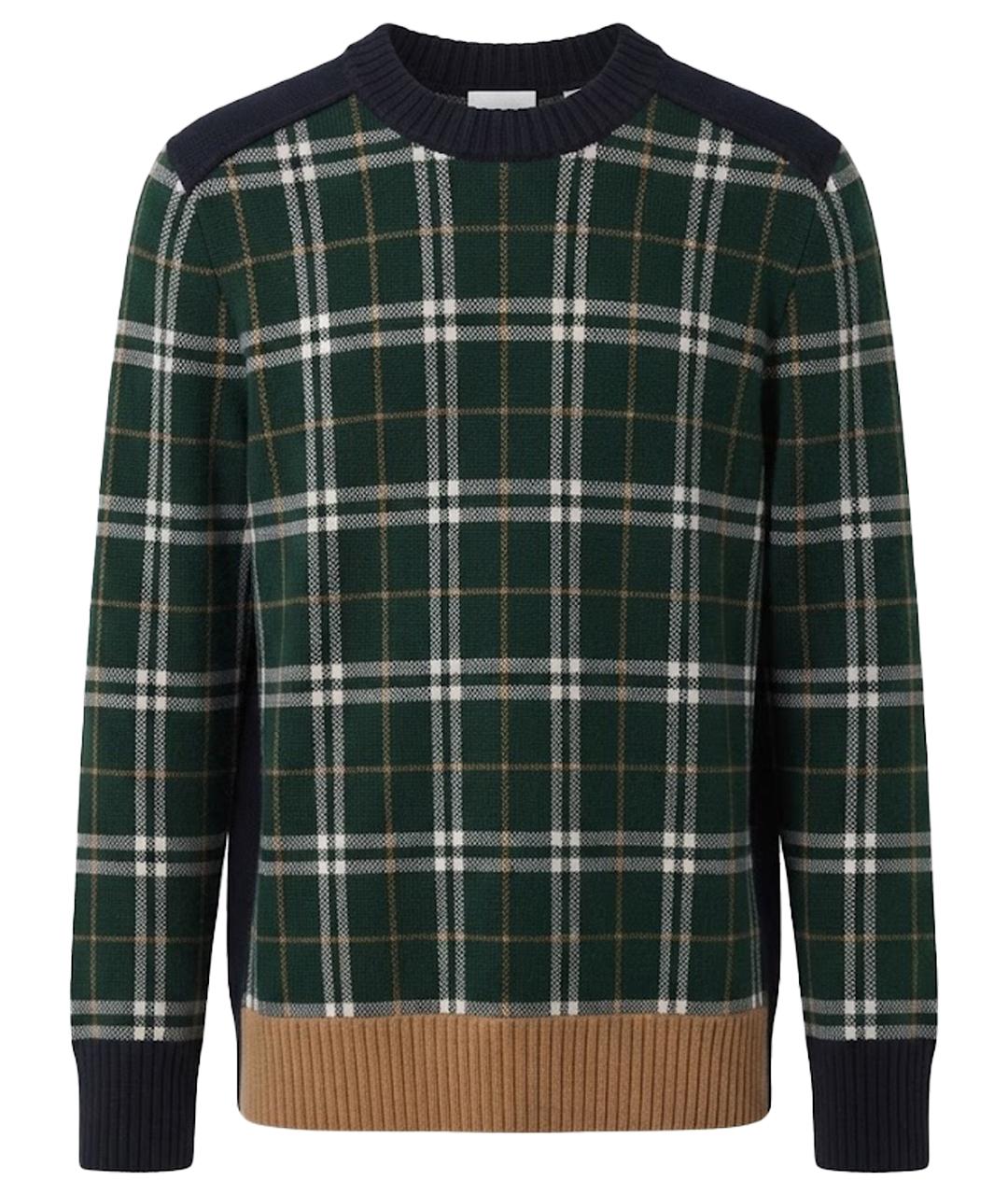 BURBERRY Зеленый джемпер / свитер, фото 1