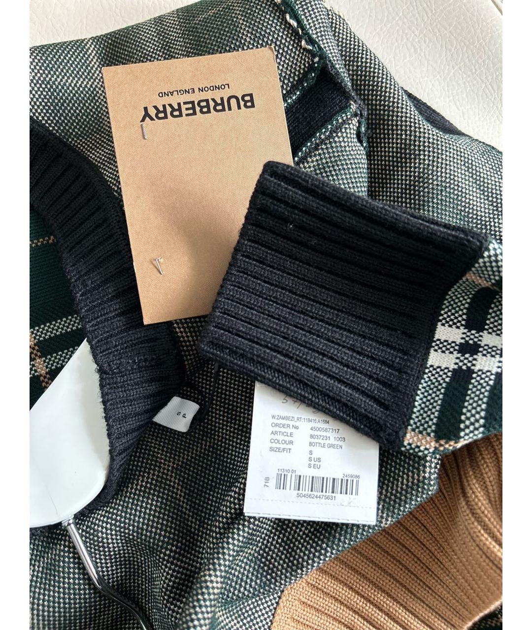 BURBERRY Зеленый джемпер / свитер, фото 6