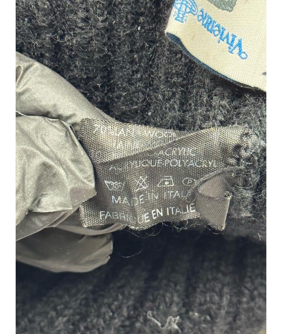 VIVIENNE WESTWOOD Черная шерстяная шапка, фото 8