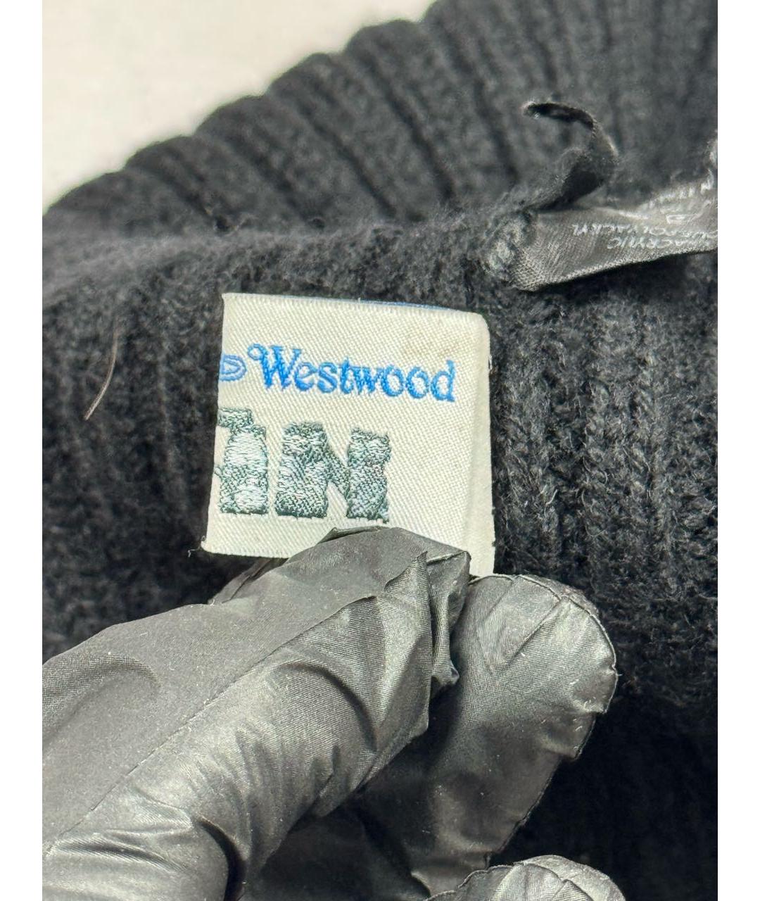 VIVIENNE WESTWOOD Черная шерстяная шапка, фото 7