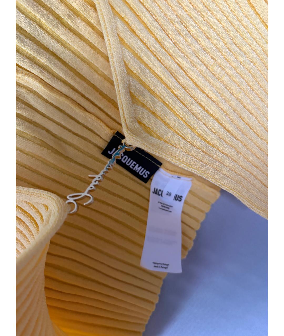JACQUEMUS Желтый вискозный кардиган, фото 4