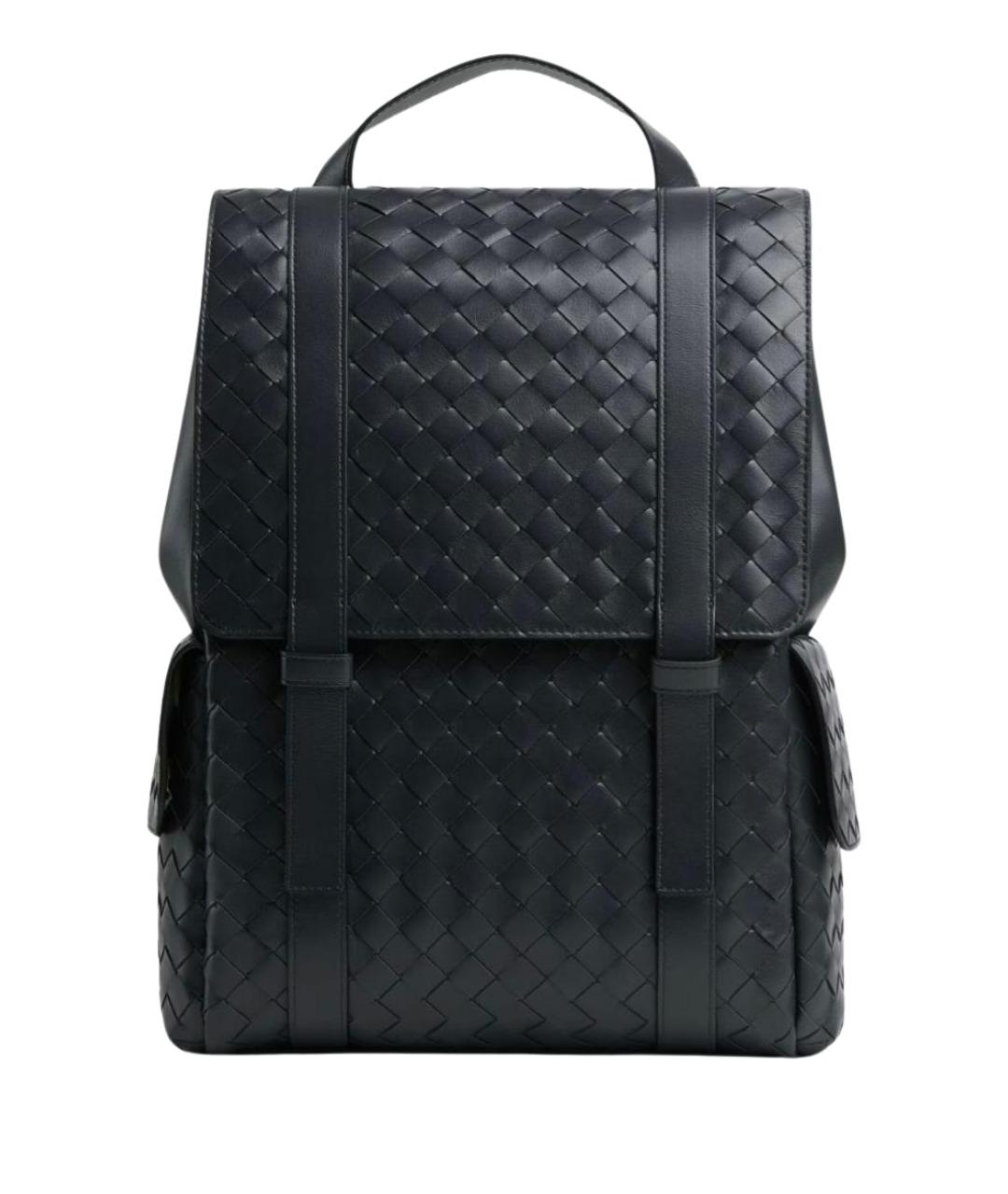 BOTTEGA VENETA Темно-синий кожаный рюкзак, фото 1