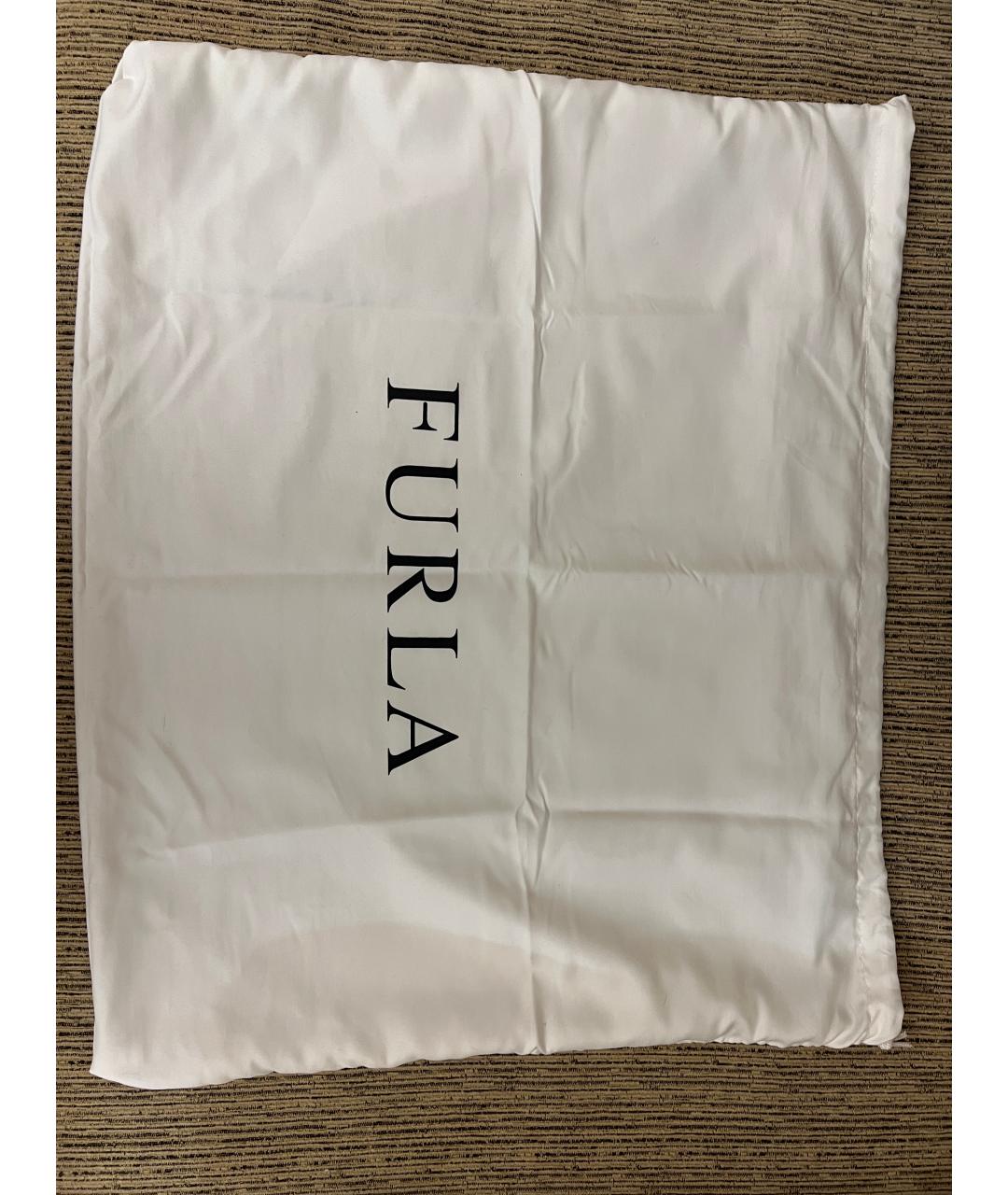 FURLA Голубая кожаная сумка тоут, фото 11