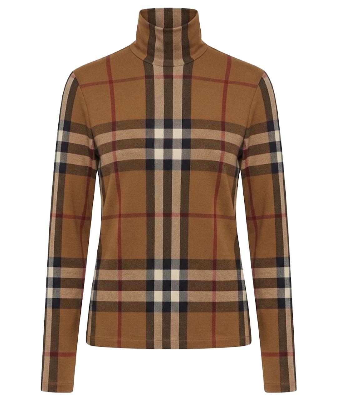 BURBERRY Коричневая полиамидовая водолазка, фото 1