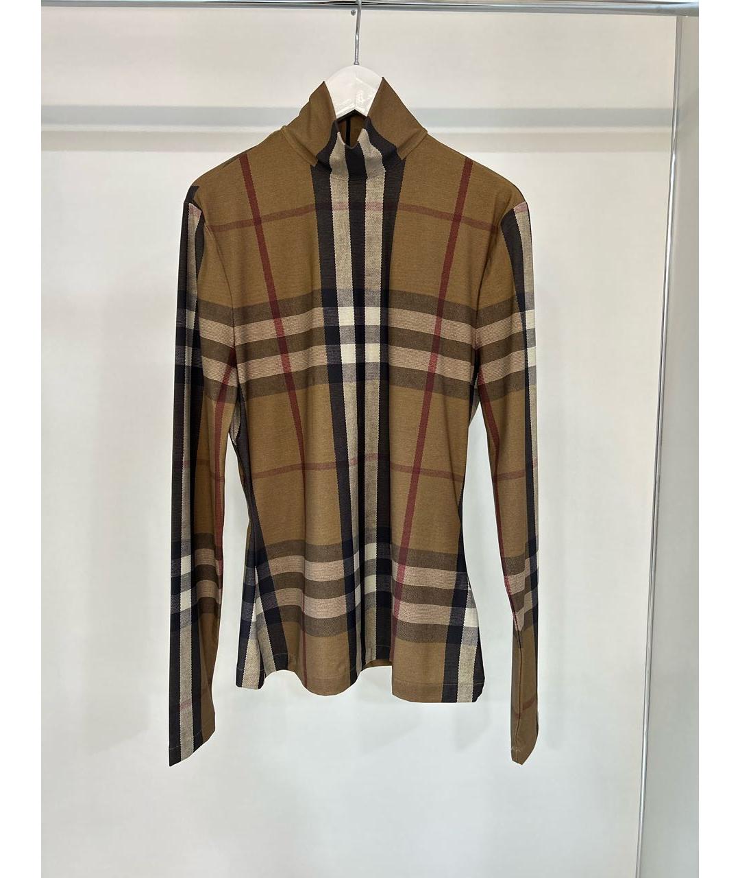 BURBERRY Коричневая полиамидовая водолазка, фото 8