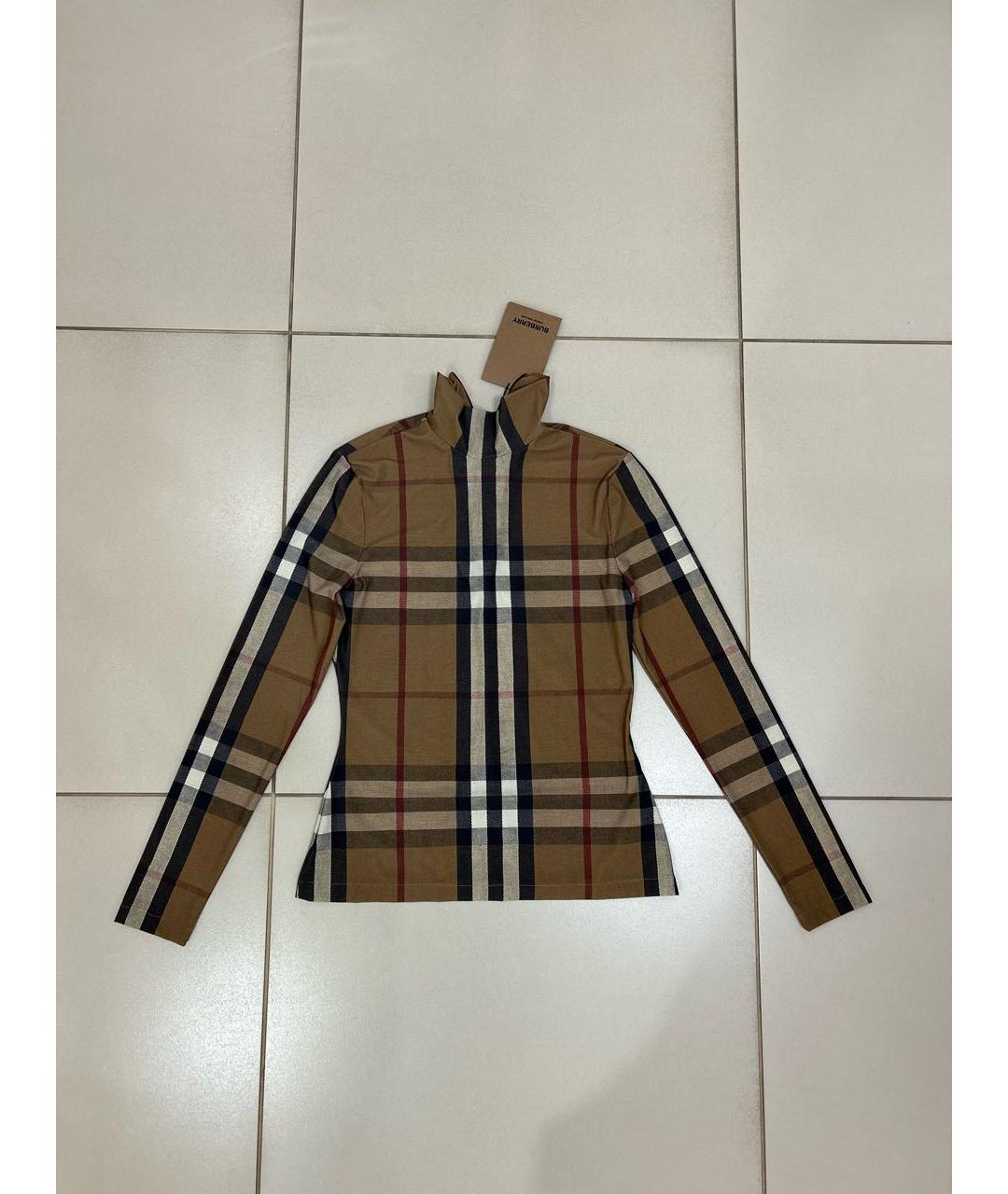 BURBERRY Коричневая полиамидовая водолазка, фото 7
