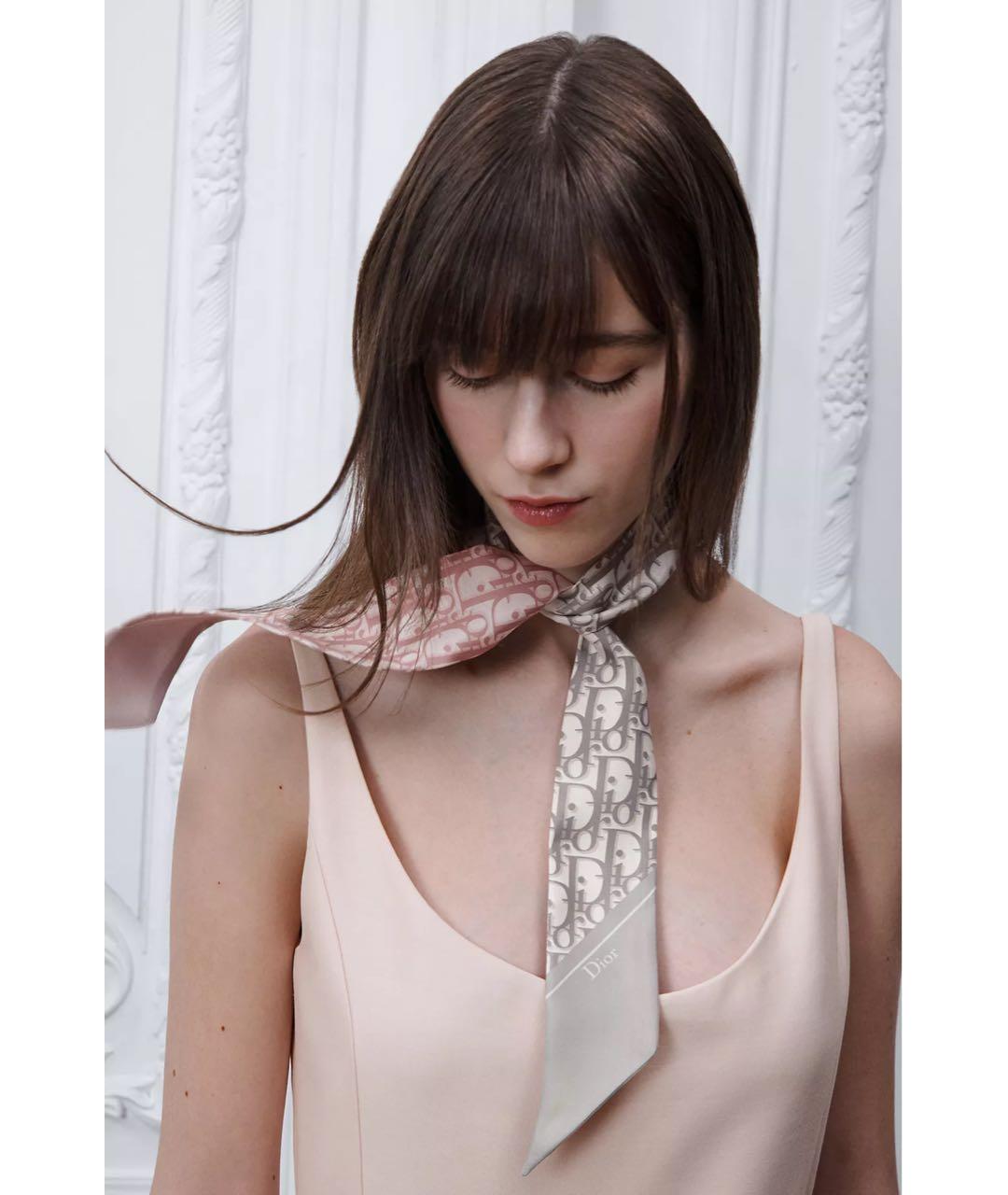 CHRISTIAN DIOR Мульти шелковый шарф, фото 2