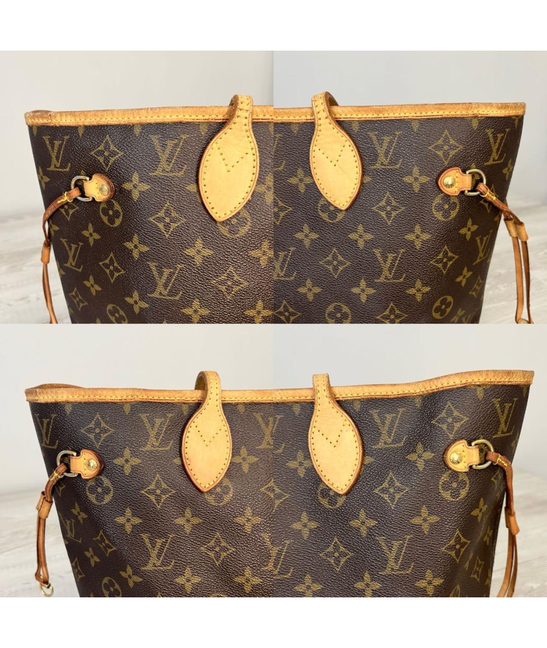 LOUIS VUITTON Коричневая сумка тоут из канвы, фото 6