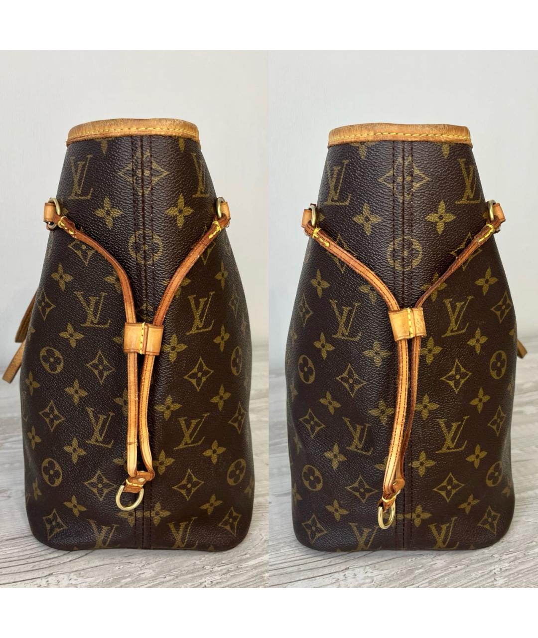 LOUIS VUITTON Коричневая сумка тоут из канвы, фото 5