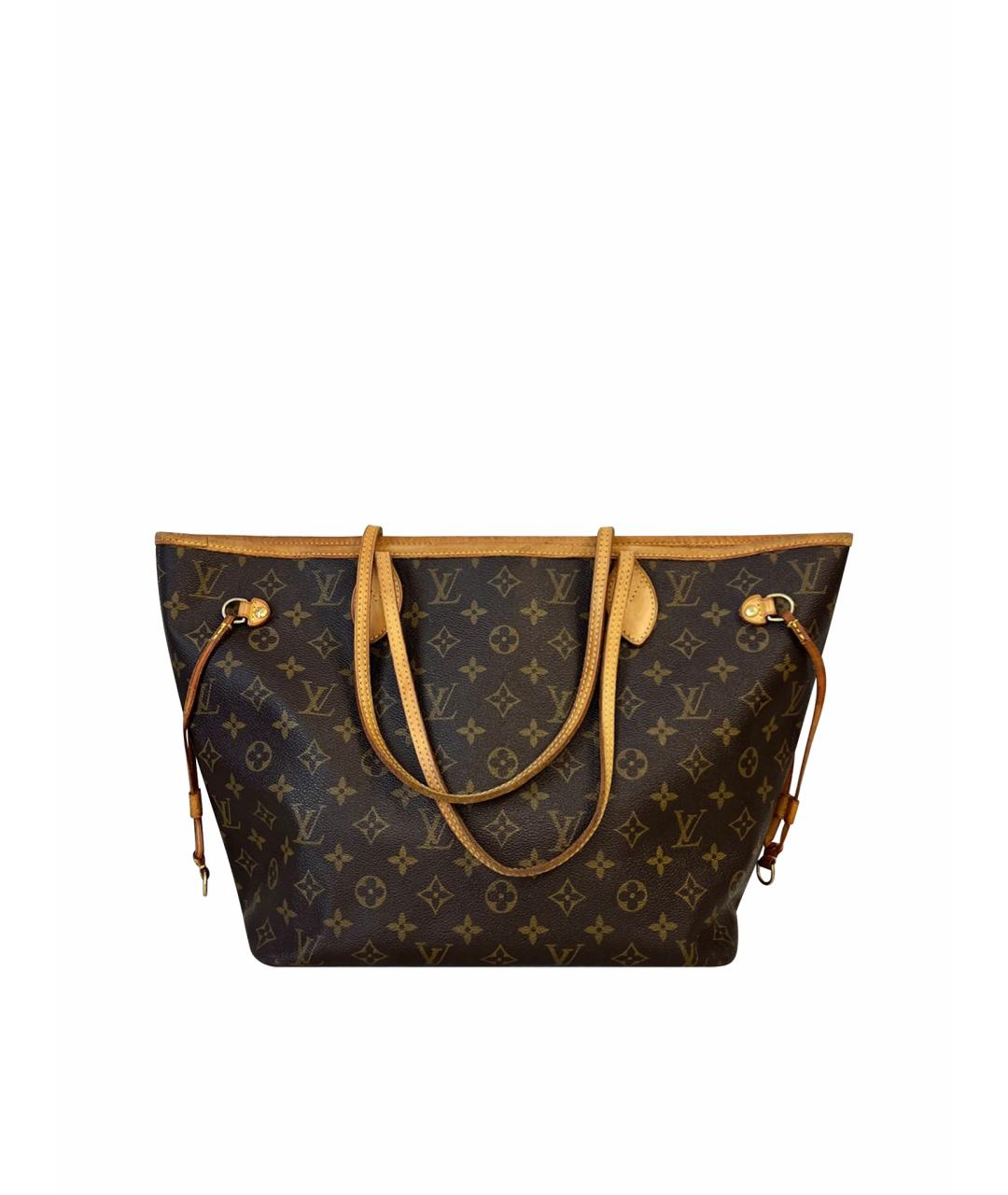 LOUIS VUITTON Коричневая сумка тоут из канвы, фото 1