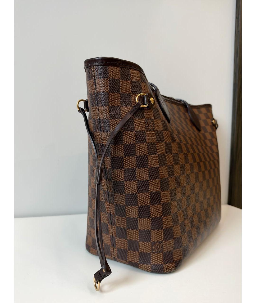 LOUIS VUITTON Коричневая сумка тоут из канвы, фото 3