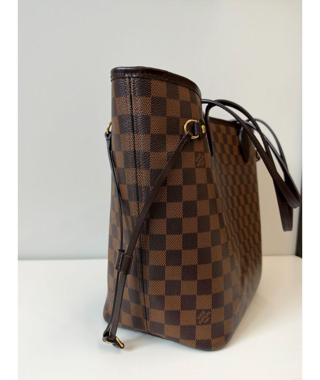 LOUIS VUITTON Коричневая сумка тоут из канвы, фото 4