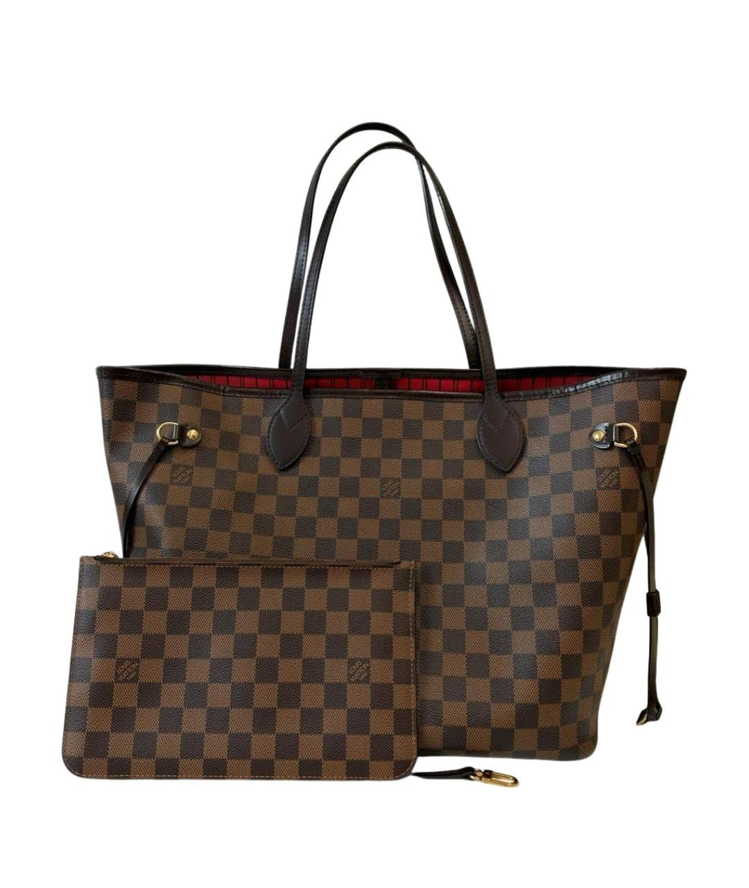LOUIS VUITTON Коричневая сумка тоут из канвы, фото 1