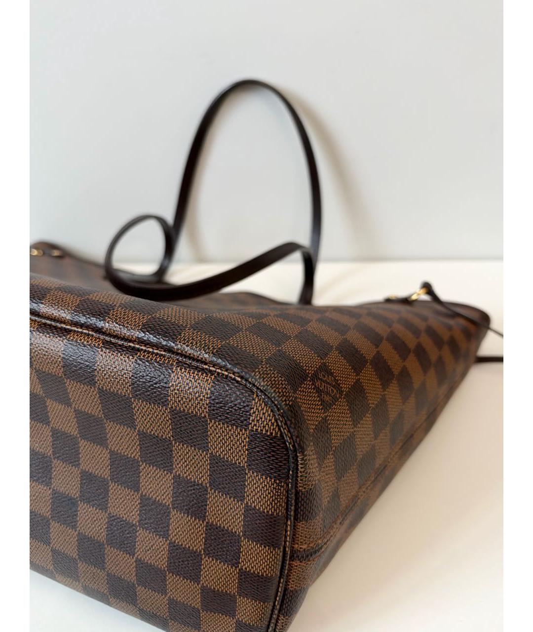 LOUIS VUITTON Коричневая сумка тоут из канвы, фото 6