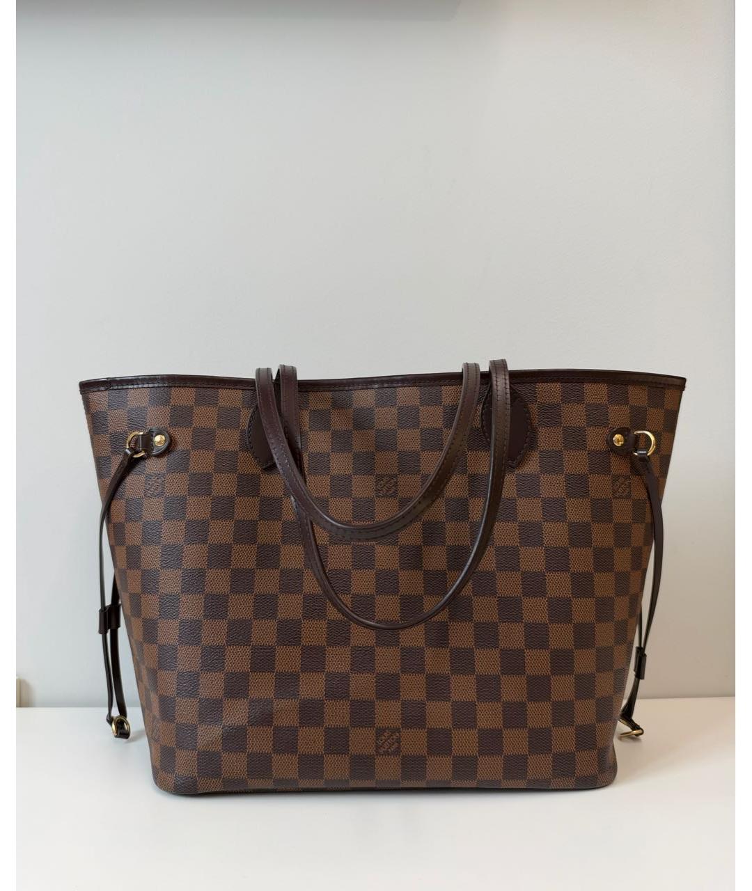 LOUIS VUITTON Коричневая сумка тоут из канвы, фото 2