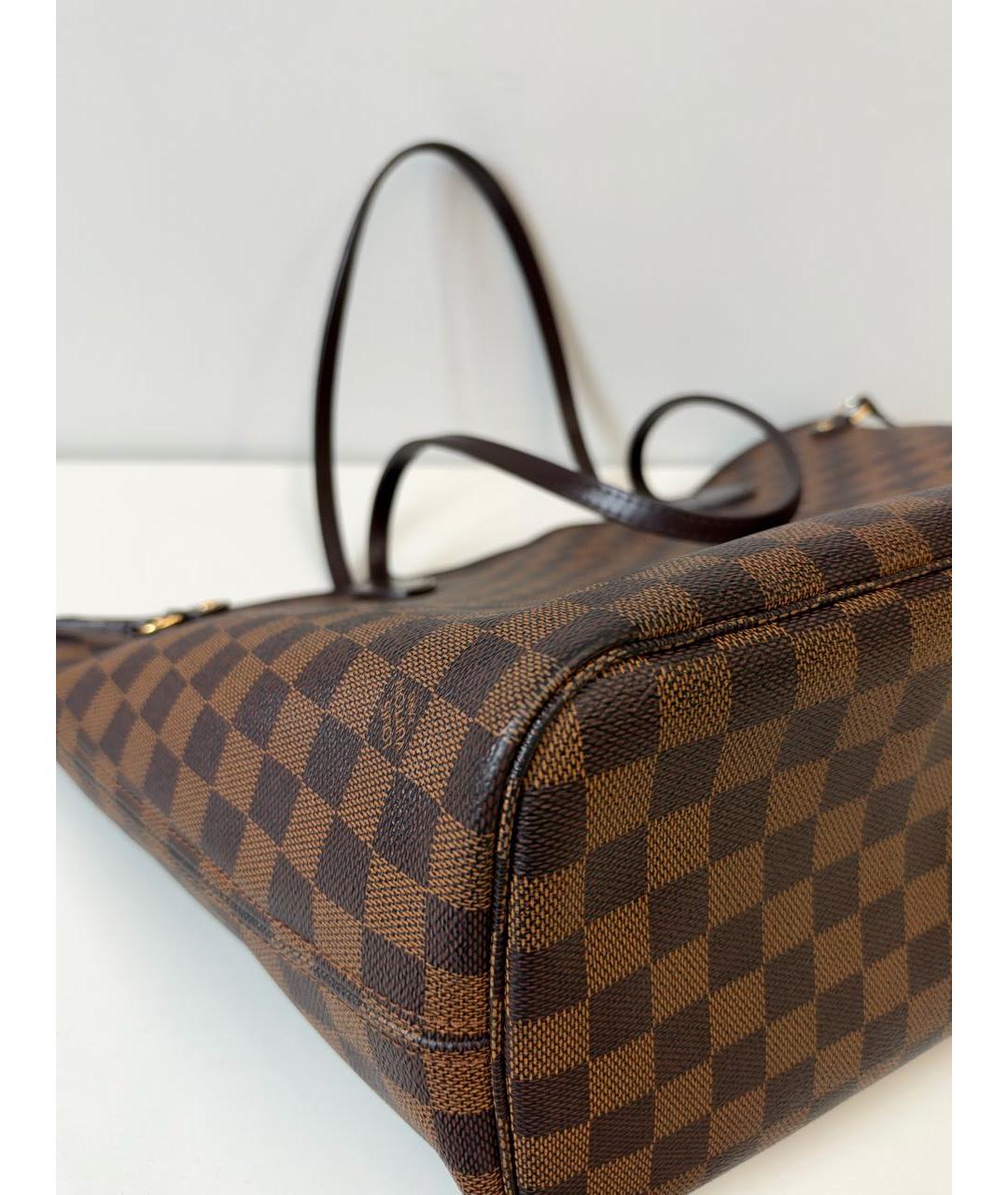 LOUIS VUITTON Коричневая сумка тоут из канвы, фото 7