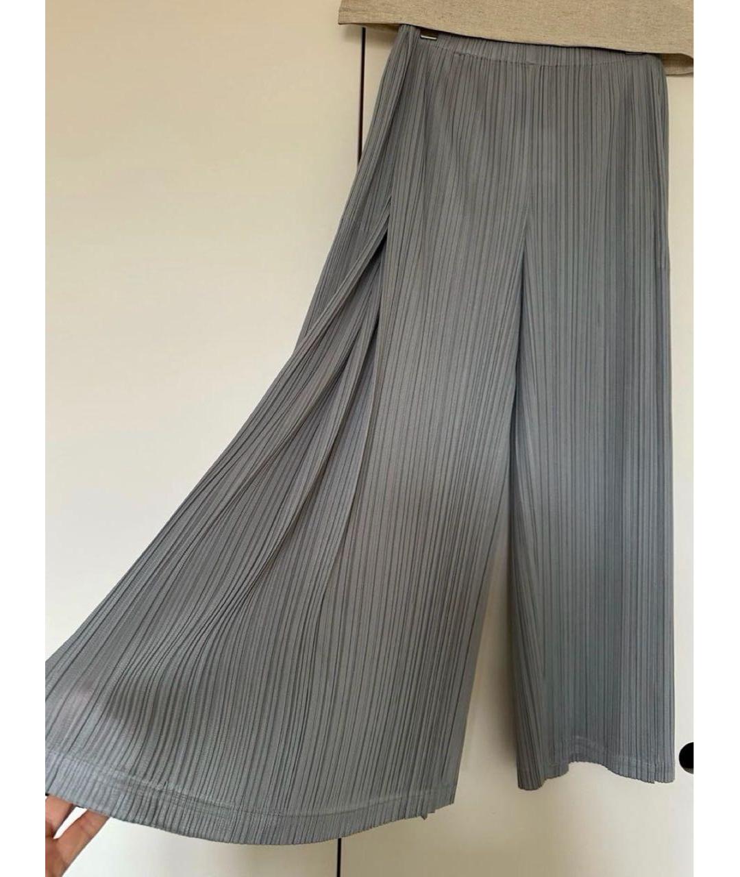 ISSEY MIYAKE Серые полиэстеровые брюки широкие, фото 4