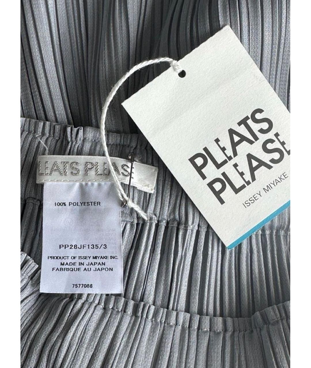 ISSEY MIYAKE Серые полиэстеровые брюки широкие, фото 5
