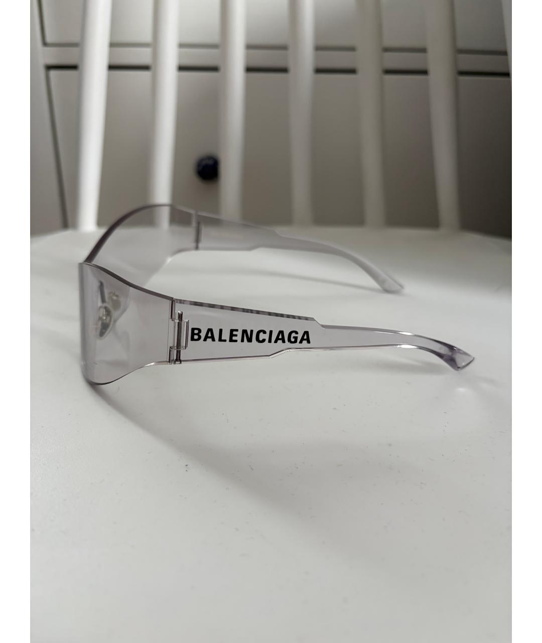 BALENCIAGA Серые пластиковые солнцезащитные очки, фото 4