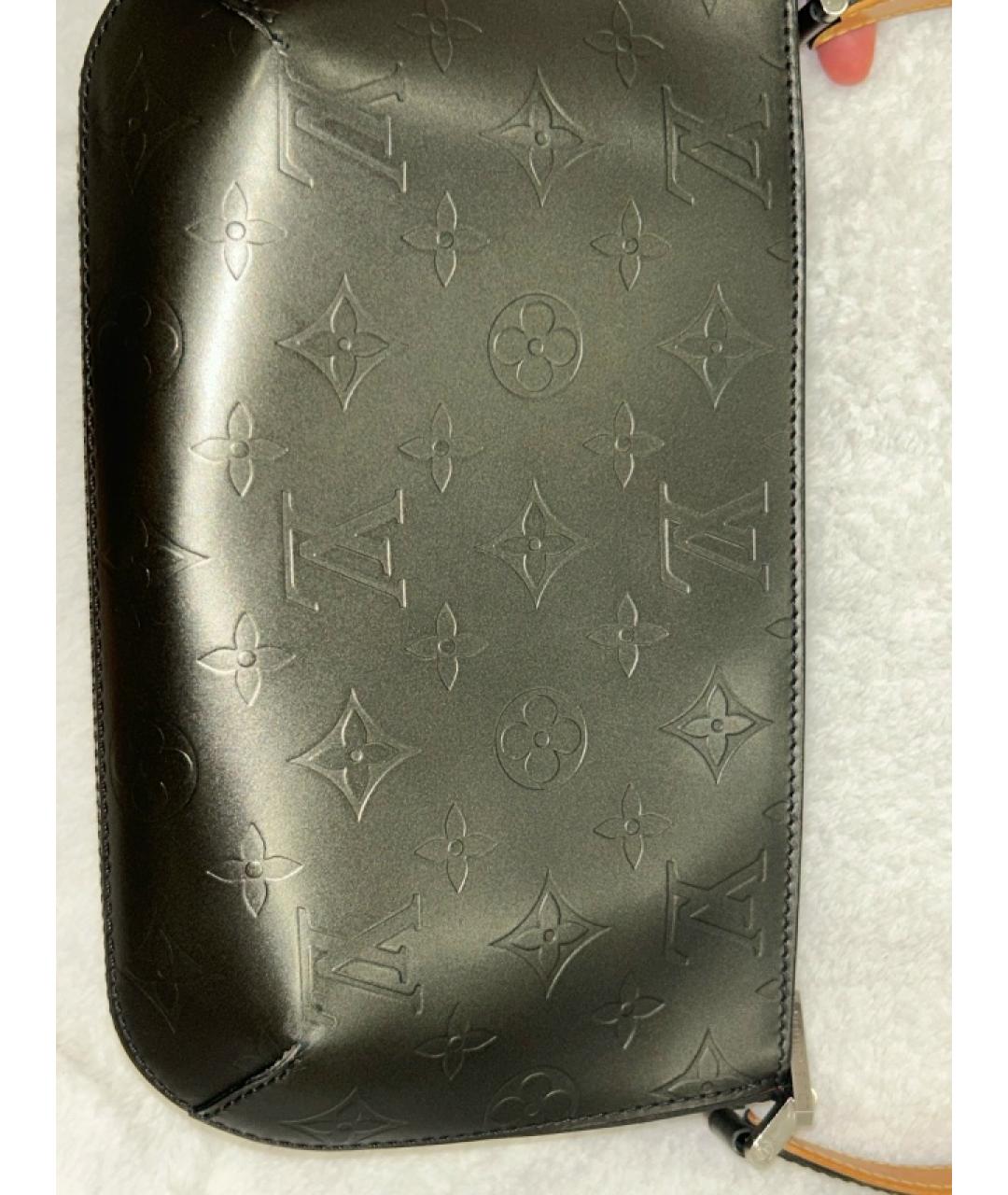 LOUIS VUITTON Черная кожаная сумка через плечо, фото 3