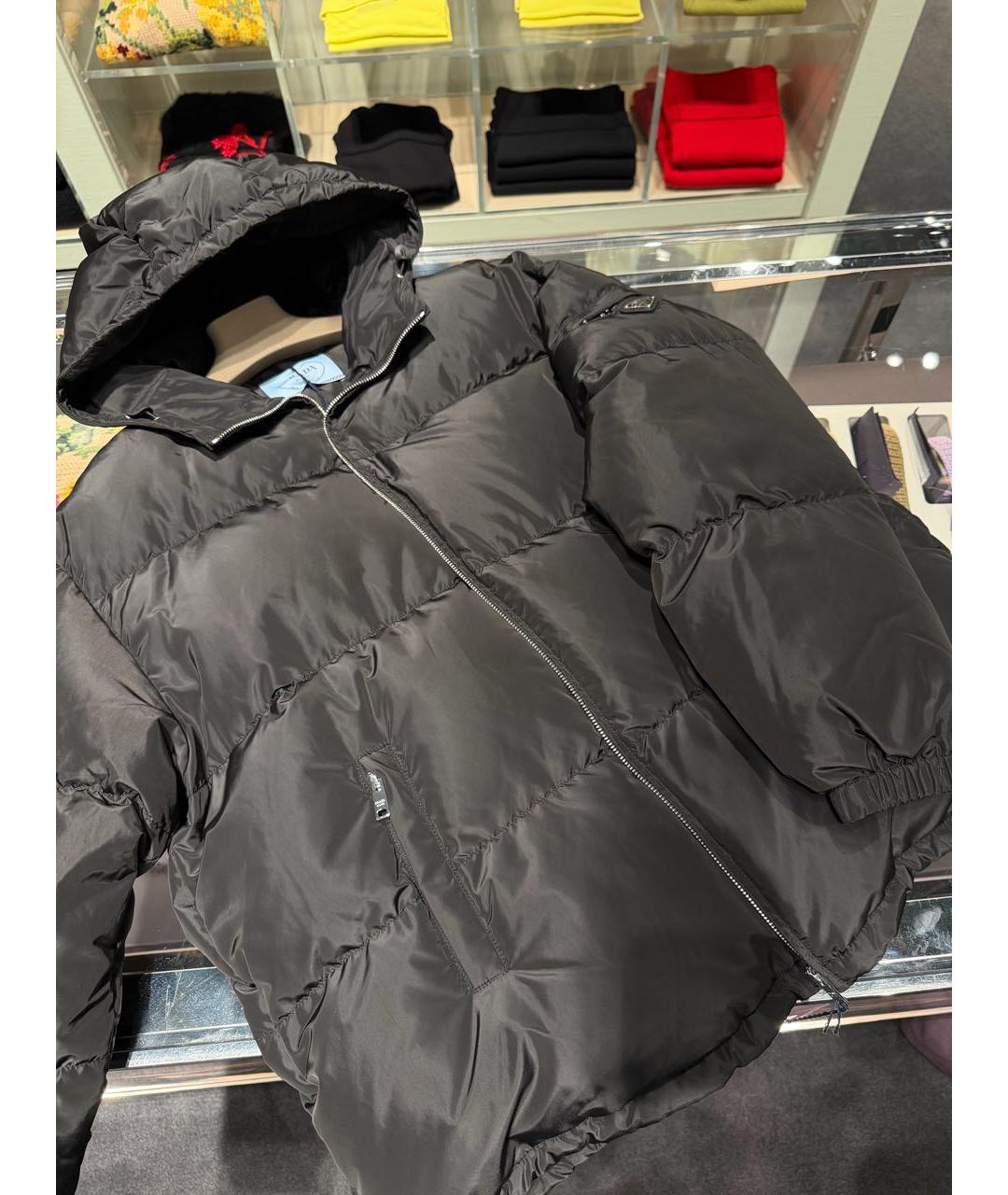 PRADA Черная полиэстеровая куртка, фото 6