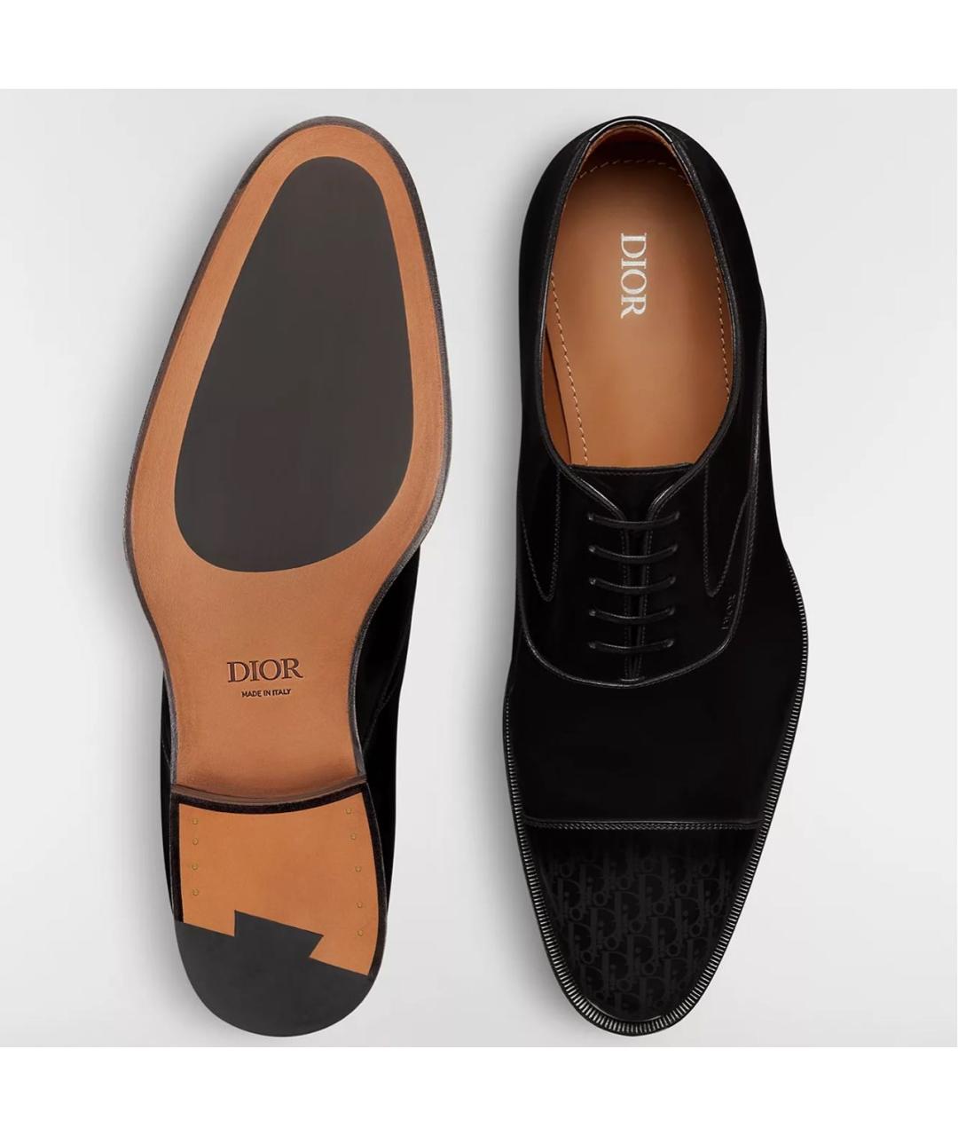 CHRISTIAN DIOR Черные кожаные туфли, фото 5